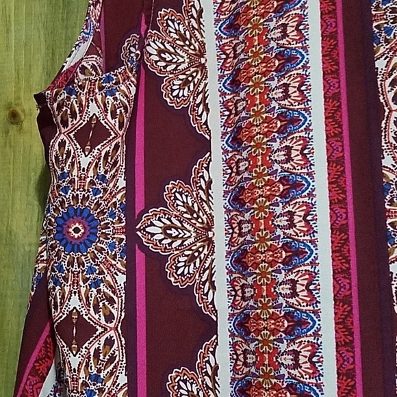 RACHEL ROY TUNIC SLEEVELESS TOP NEW SIZE LARGE BOHO FESTIVAL RESORTWEAR COLORFUL - Picture 6 of 6